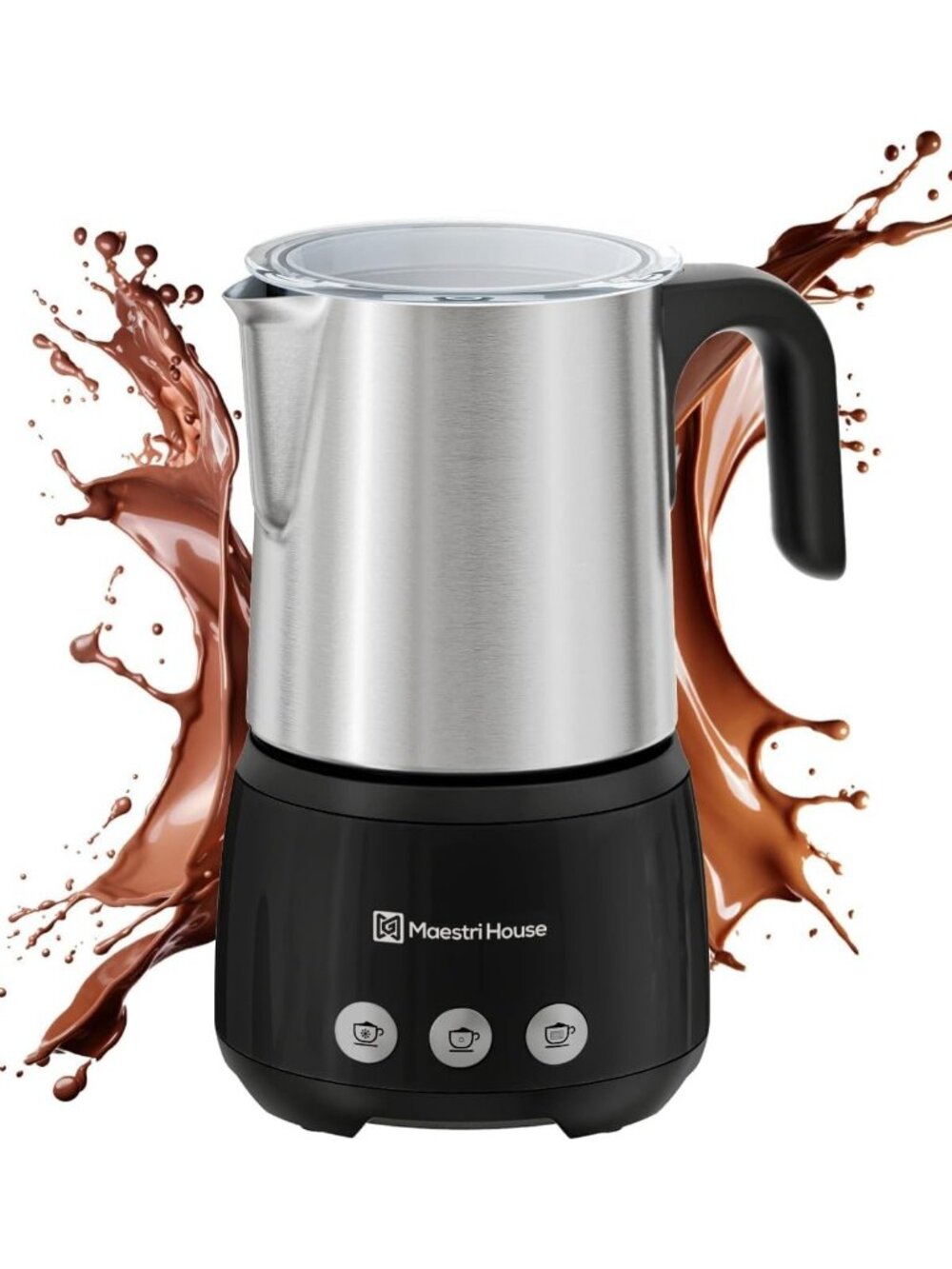 Electric Milk Steamer & Frother 16.9oz - Perfect for Lattes & Cappuccinos
